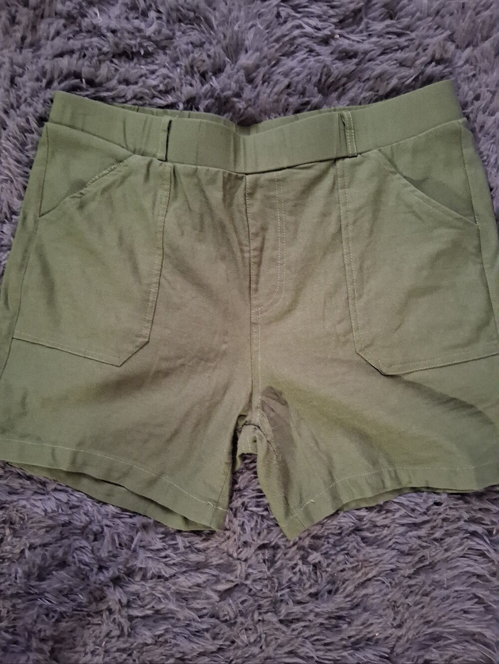 Women’s Olive Green Casual Shorts